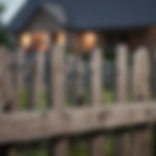 A close-up of a damaged fence showing signs of wear and tear