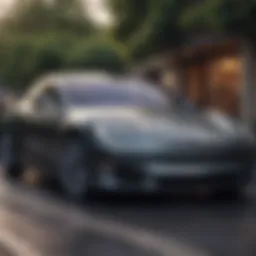 Tesla Model S front view showcasing luxury design