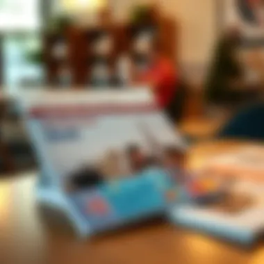 A group of bank brochures on a table