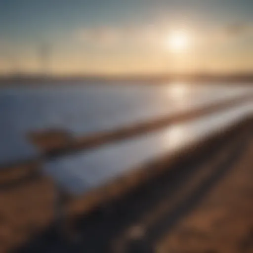 A solar farm showcasing renewable energy potential