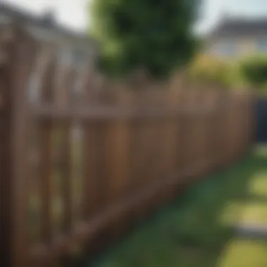 A well-maintained fence contrasting with a damaged one