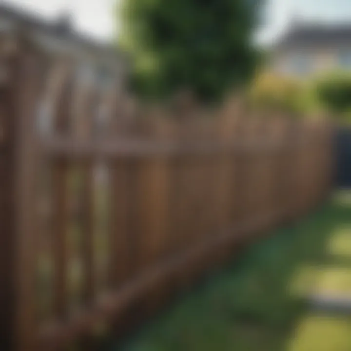 A well-maintained fence contrasting with a damaged one