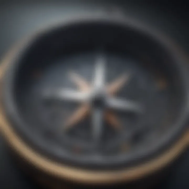 Illustration of a broken compass symbolizing misdirection