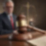 A gavel symbolizing the legal system involved in inheritance