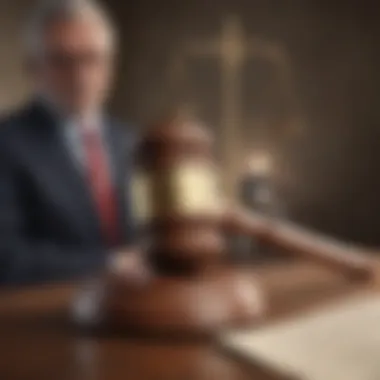 Legal Proceedings in Inheritance A gavel symbolizing the legal system involved in inheritance