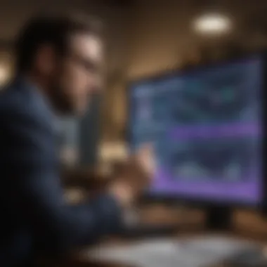 Financial Analysis in Action A financial analyst reviewing market reports
